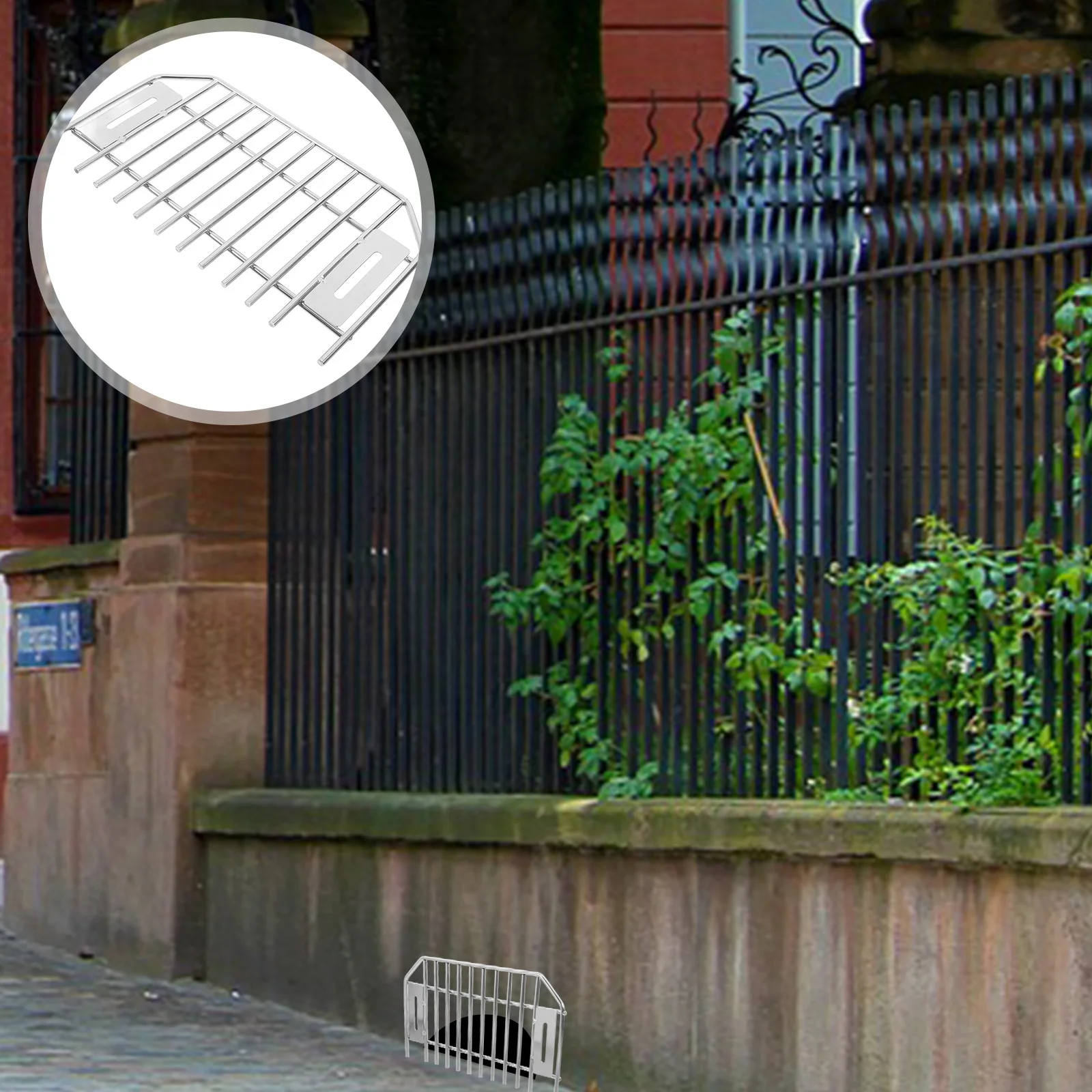 

Durable Stainless Steel Roof Drain Filter Cover Anti-Block Protector Easy to Install for Balcony Side and Corner Drains Gutter