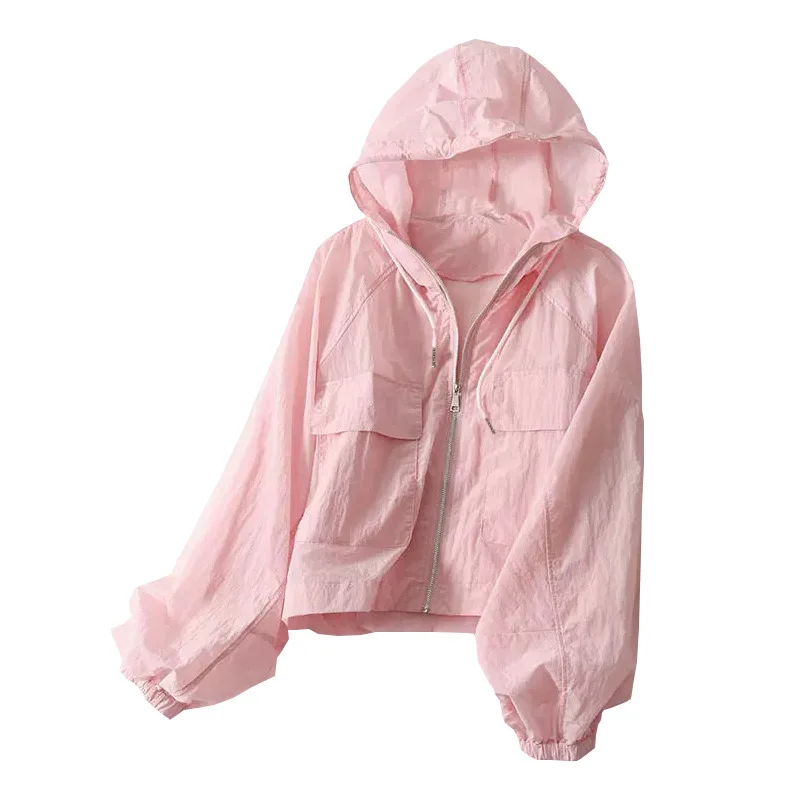 Woman Sun Protection Clothing Female Jackets Summer Ladies Thin Long Sleeve Outdoor Sports Hooded  Windbreakers Outerwear