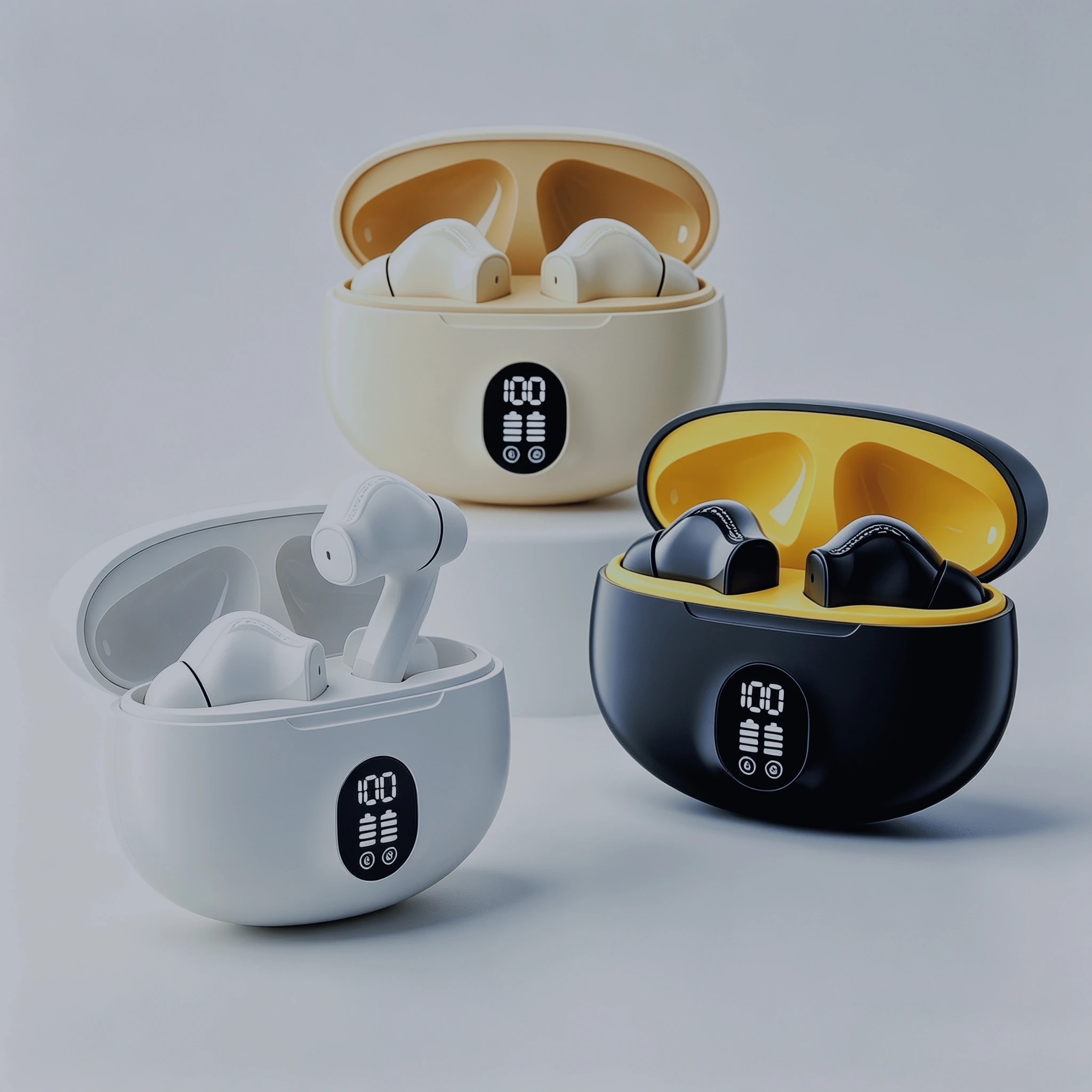 Ultra-Light Compact Mini Wireless Earbuds Built-in Microphone Noise Isolation Long-Lasting Battery for Crystal-Clear Calls Music