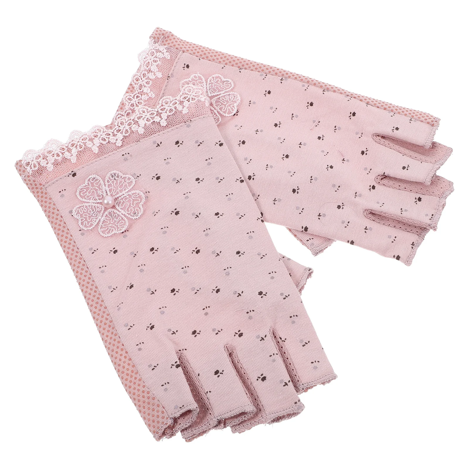 1Pair Breathable Sun Protection Gloves Half Finger Design for Driving Cycling Hiking Outdoor Activities Sun Gloves