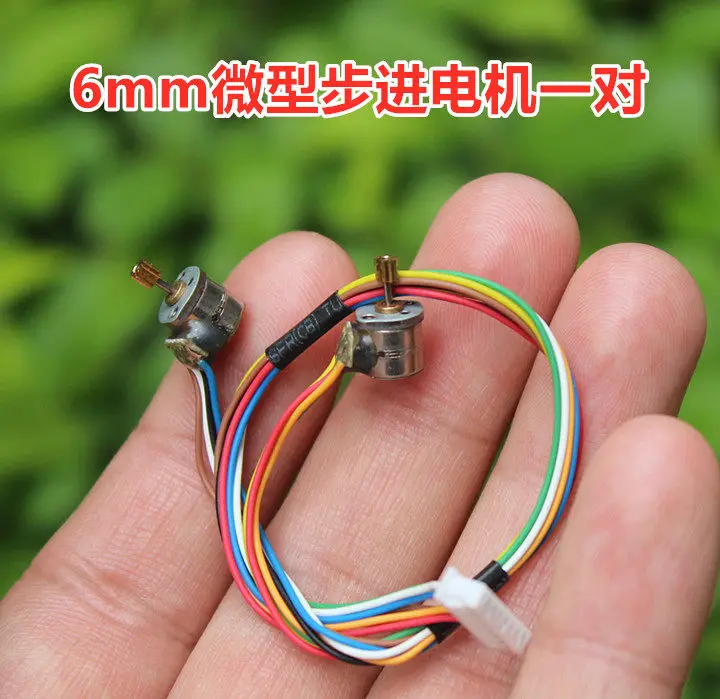 10PCS/LOT 6mm micro stepper motor With gear Two-phase four-wire stepper motor Small 2-phase 4-wire stepping motor