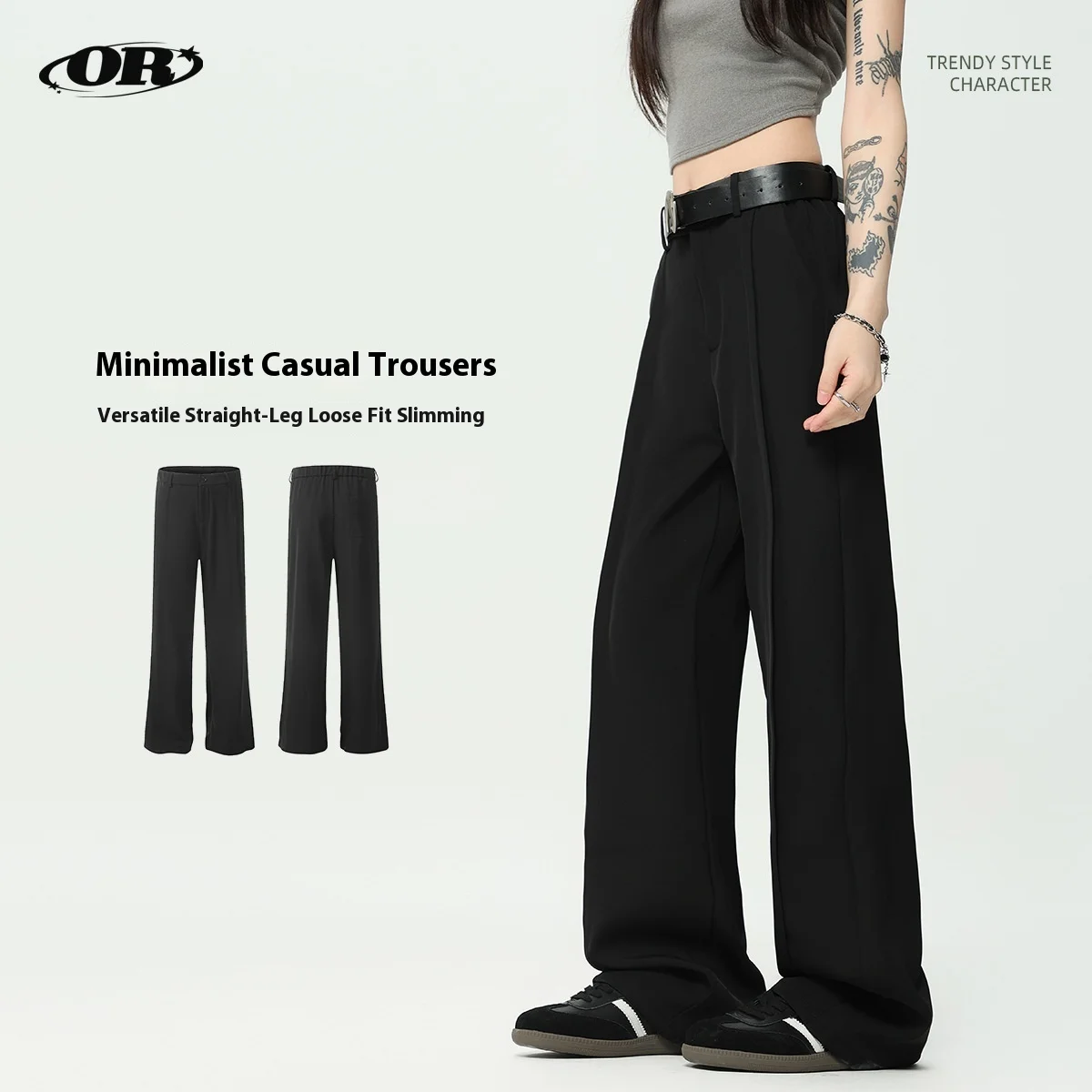 

OR FL женские простые брюки Advanced Feeling в американском стиле, костюмные брюки, осенние брюки Cleanfit Look, стройные прямые брюки Y2k, женские брюки