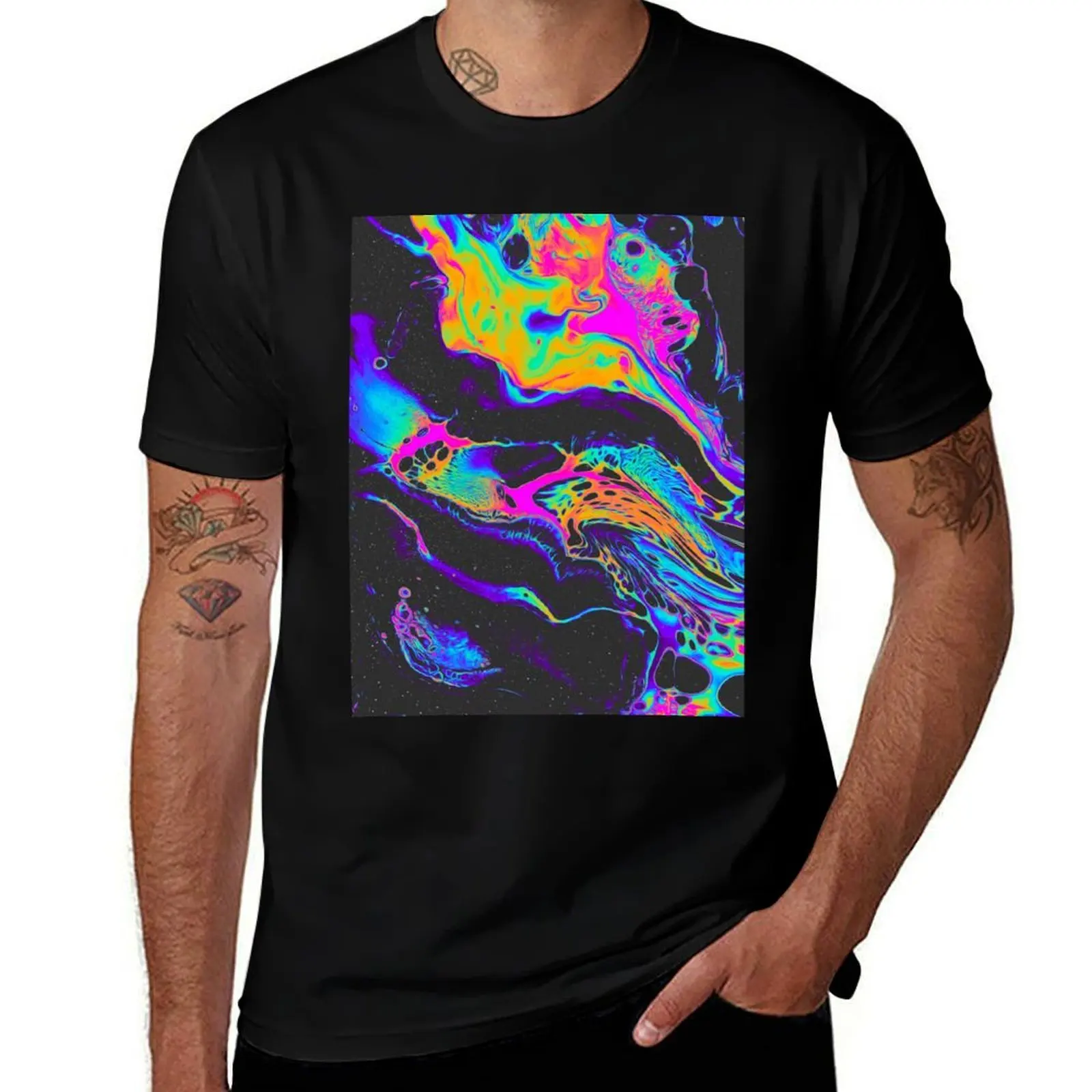 BLACK EMPTY T-Shirt Basic Short Sleeve T-Shirt for Men