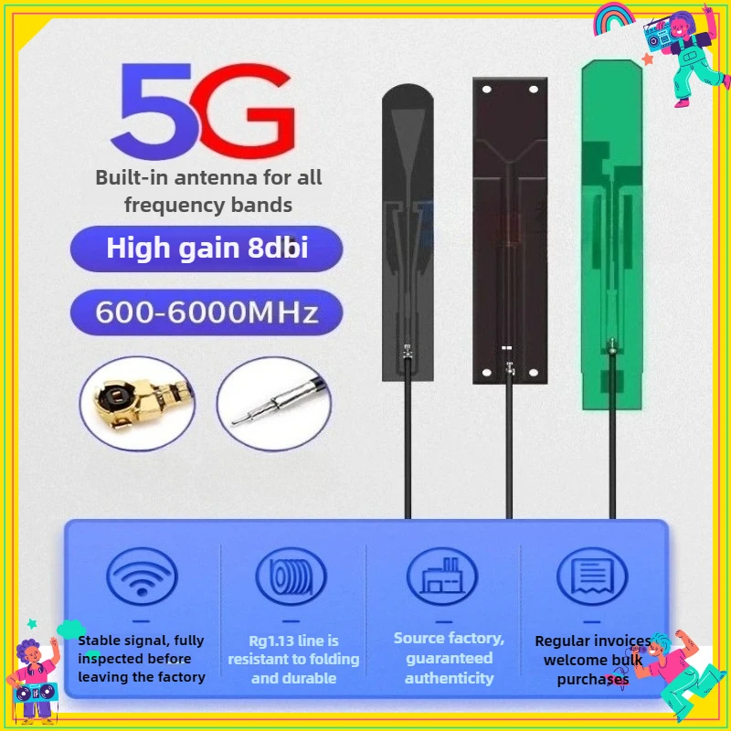 2Pcs/Lot 5G Full Frequency 4G/NB-IOT Module with Built-in PCB/FPC IoT Omnidirectional High Gain Signal Enhancement Antenna