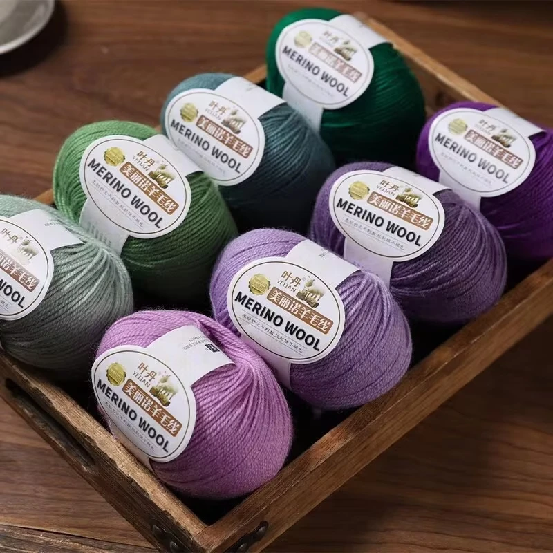 50g/rolle Weiche Merino Wolle Garn Baby Wolle 100M Anti-pilling Für DIY Hand Stricken Häkeln Schal kleidung Garn Kleidung Hüte