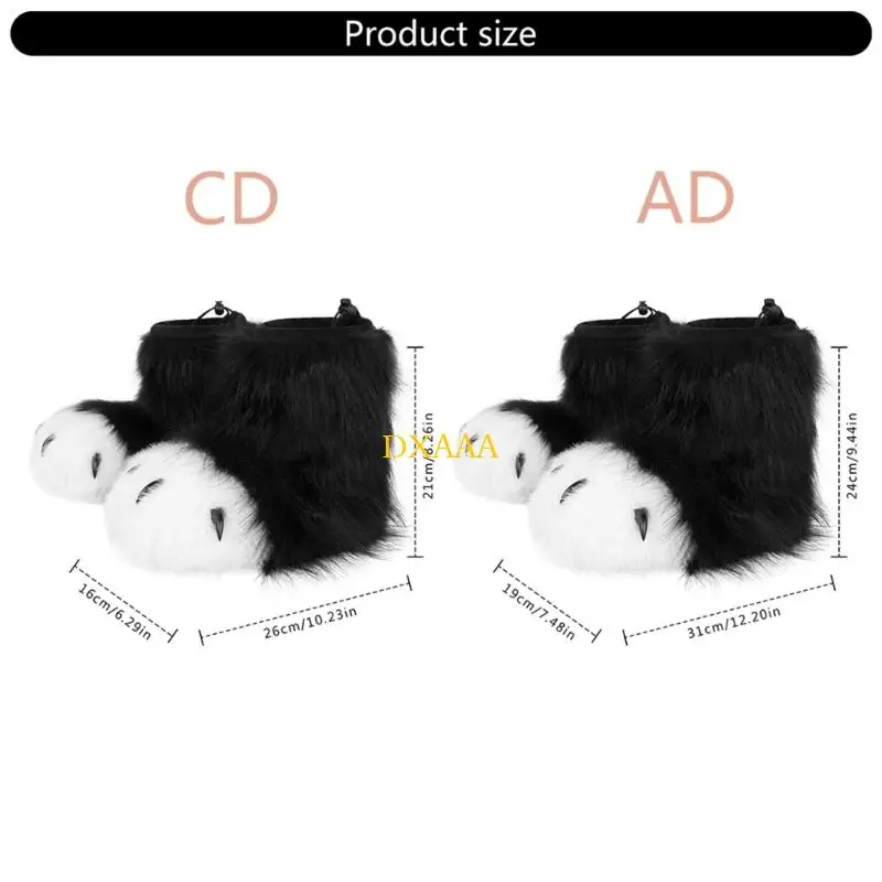 DXAA Gatos Lobo Perro Zorros Fursuit Pies Patas Zapatos con Garra Botas Peludas Cosplay Accesorios Disfraces Animales para