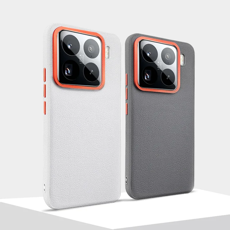 

Premium Leather Full Protective Case for Xiaomi Mi 15 Pro Mi15 Coque Business Metal Independent Button Camera Protection Cover