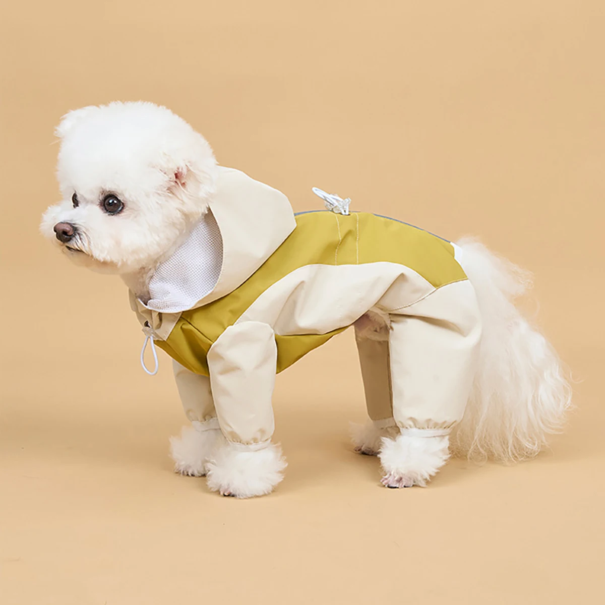 Pet Autumn Winter Dog Clothes Windproof Waterproof French Bulldog Windbreaker Raincoat Night Reflective Strip Design Puppy Coats