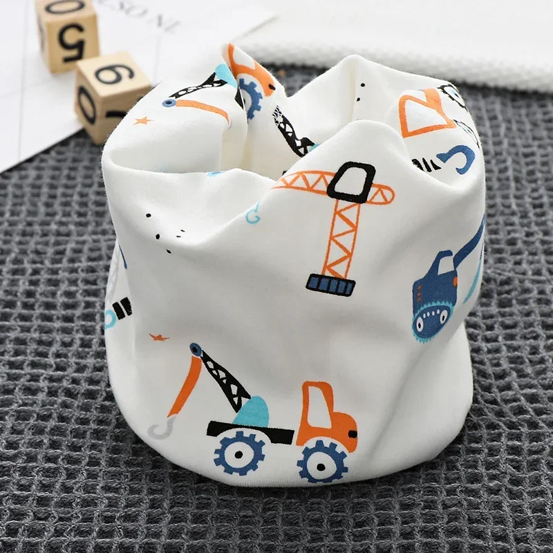 Autumn Spring New Cotton Baby Scarf Children Snood Cartoon Kids Scarfs Boys Girls Neck Ring Scarves Collar Warm Neckerchief