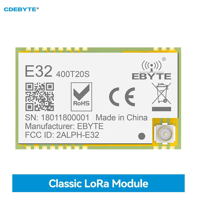 

SX1278 LoRa широкоформатный спектр 433 МГц UART CDEBYTE E32-400T20S 20dBm модуль передачи данных Беспроводная передача низкая мощность