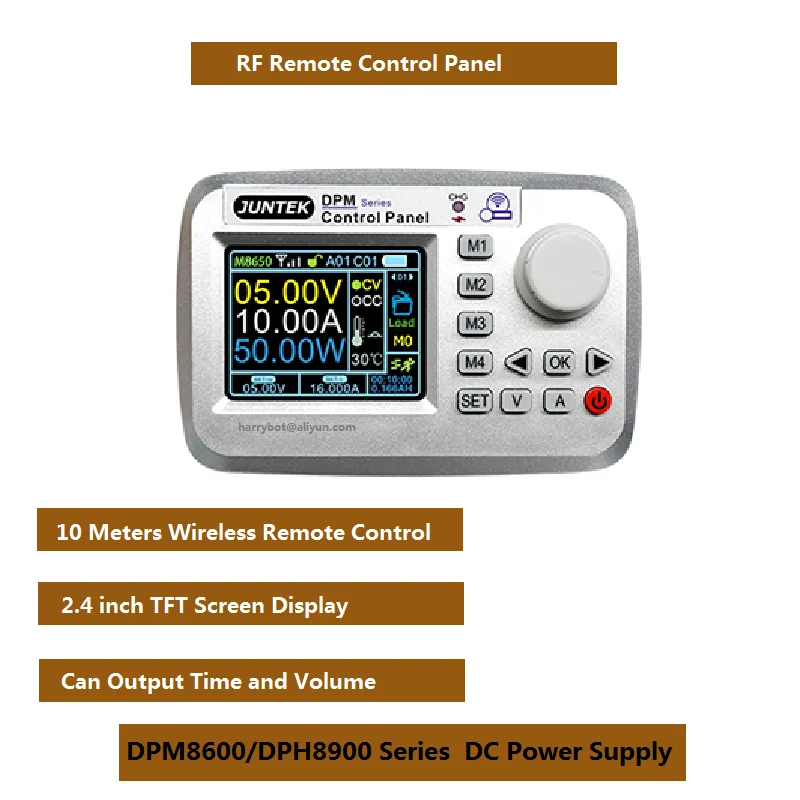 Juntek DPM8616 DPM8616-RF485 Kontrol Nirkabel catu daya berprogram arus listrik 16A 960W tekanan konstan uji diatur DC