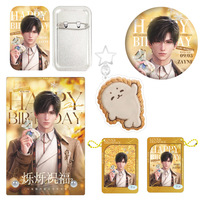 Hot Game Love and Deepspace Brooch Acrylic Seals Zayne Li Shen Quicksand Keychain Birthday Themed Badge Ticket Stub Accessories