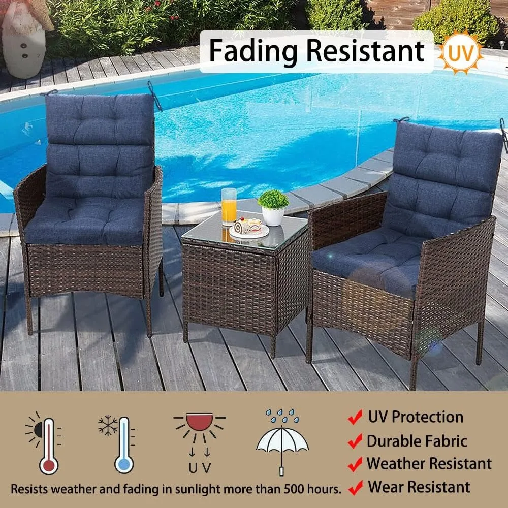 مجموعة وسائد كرسي بظهر مرتفع من MAGPIE FABRICS للاستخدام الداخلي/الخارجي مكونة من قطعتين، كرسي هزاز مقاوم للماء للجلوس العميق في الهواء الطلق #4