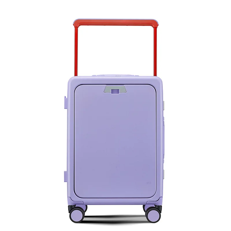 Valise à roulettes multifonctionnelle avec serrure à combinaison, valise de voyage avec roues, fermeture à glissière TSA, ouverture avant, nouveau