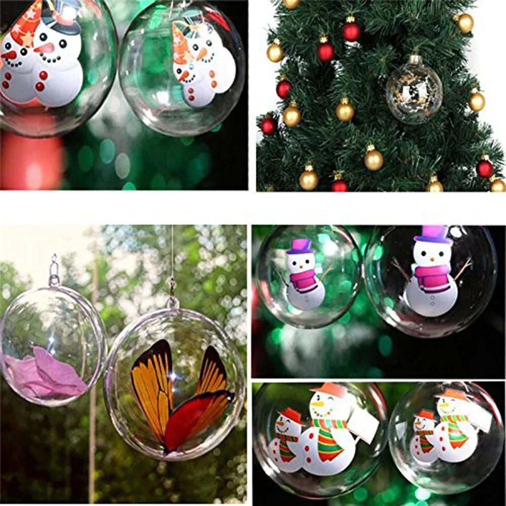 Transparente runde Kugeln, DIY-Plastikkugeln, Größe von 10-20 cm, kugelförmige Heimdekoration, befüllbare klare Kugel, Geschenkbox – Detail 5
