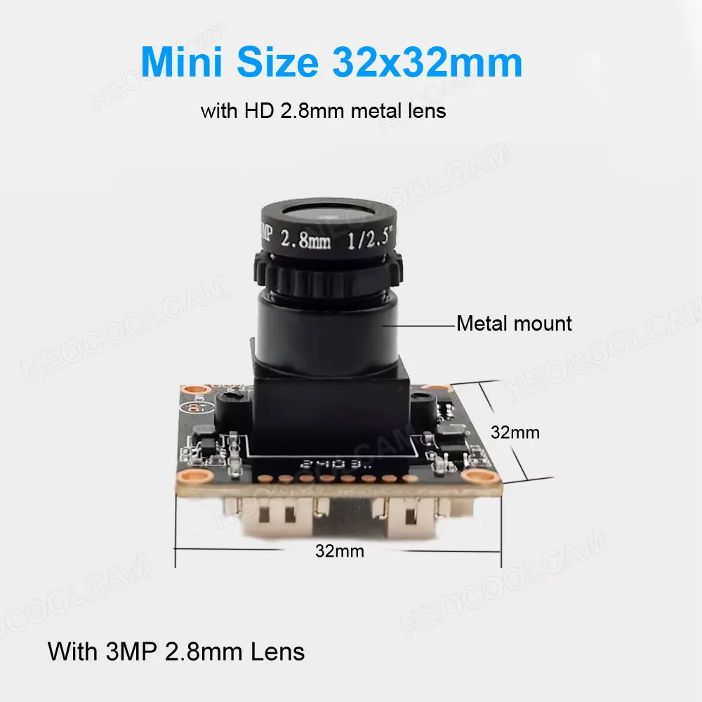 HD 2.8mm Lens 110 Degree Wide Angle 2K USB Camera Module 30FPS 2560x1440 MJPEG PCB Video Webcam UVC Plug And Play