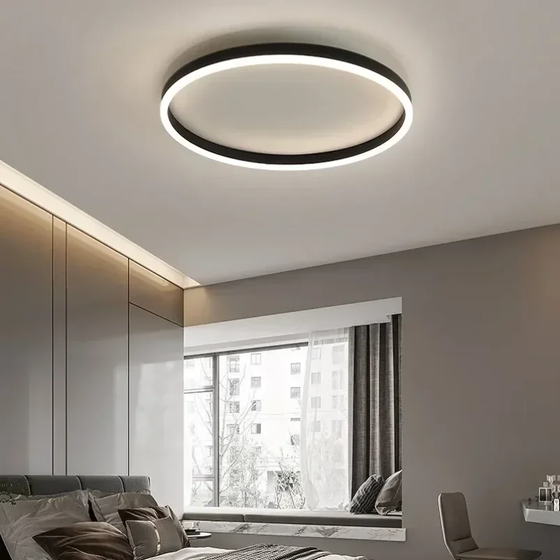 

Modern Simple Led Ceiling Lights Metal Acrylic Circle Dimmable Ceiling Chandelier Lighting For Bedroom Foyer Nordic Ceiling Lamp