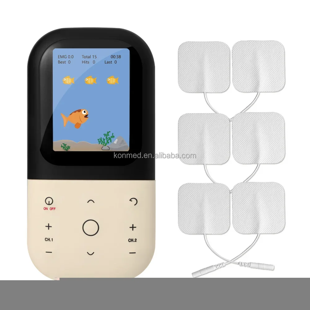 

NEW Konmed Home Use 2-Channel Trainer Biofeedback Pelvic Nerve Muscle Exerciser Vaginal Stimulator LED ABS Steel Pain Relief