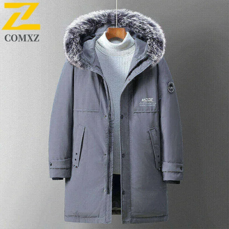

Men Outdoor Sport Puffer Jacket Winter Quilted Cotton-Padded Coat Stand Collar Waterproof Windproof Thermal Outerwear Streetwear