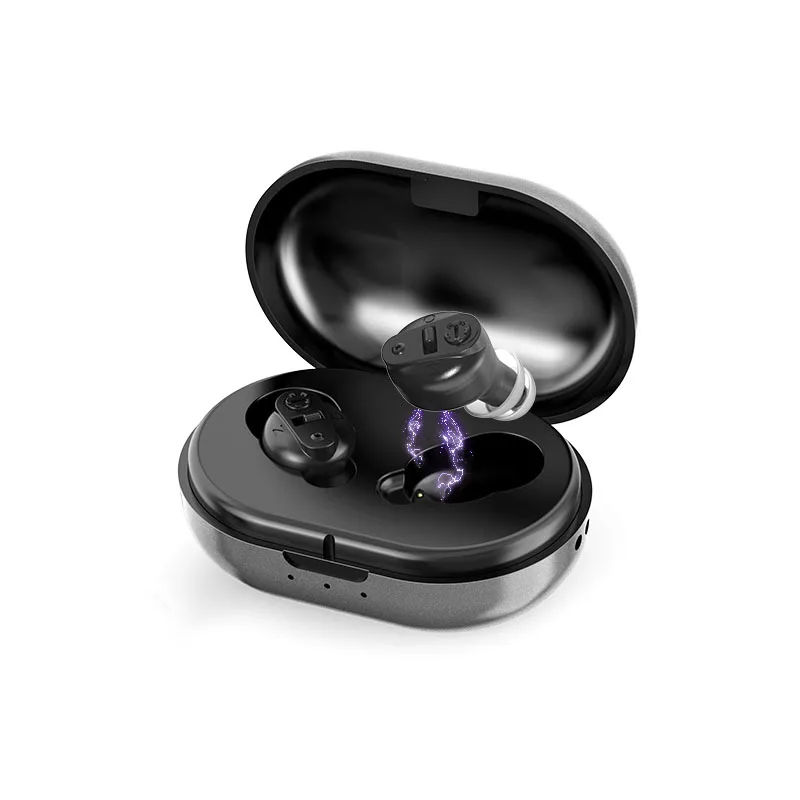 Comfort In-Ear Invisible Magnetism Charging Hearing Aid Earphone Portable Assisted Listening Sound Amplifier For Elderly People