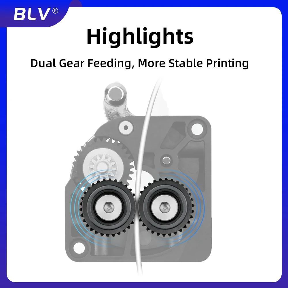 BLV? ®   Creality K2 Plus 3Dプリンター用押出機ギア、全金属フィラメント駆動ギア、Creality K2 Plus DLCコーティング押出機ギア