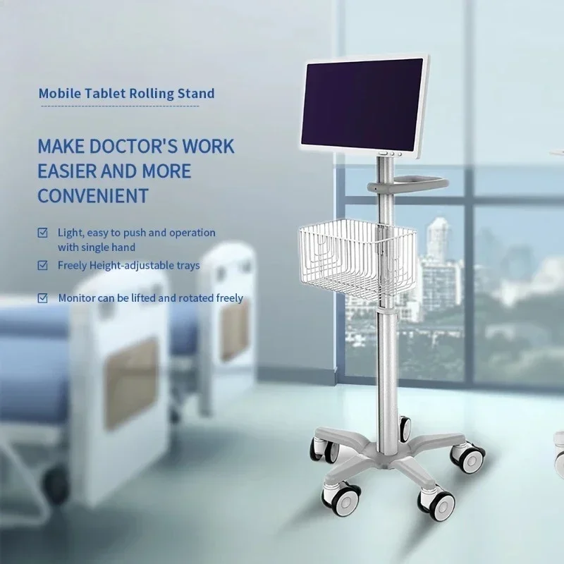 High-performance medical trolley ergonomic handle rolling bracket for industrial design of mobile phones and tablets