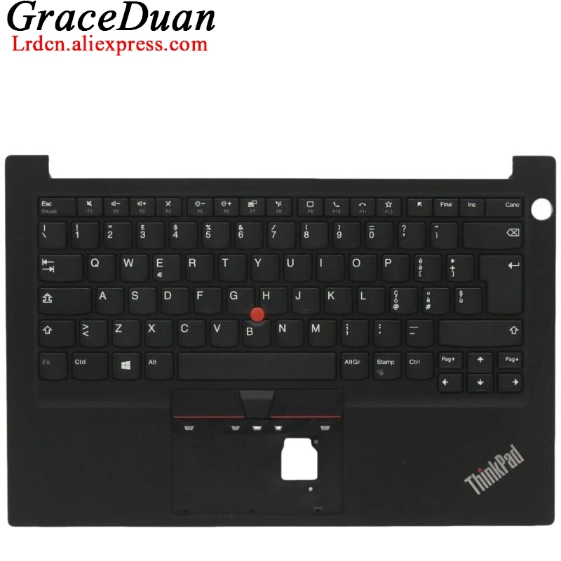 

IT Italian Black Keyboard Upper Case Palmrest Shell Cover For Lenovo Thinkpad E14 Gen2 G2 5M10Z27306