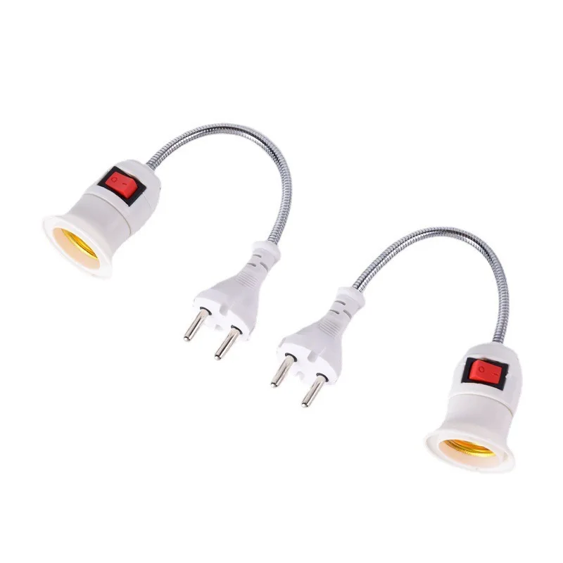 

Travel to Direct Insertion Lamp Head and Mouth E27 Large Screw Lamp Holder with Switch Universal Hose