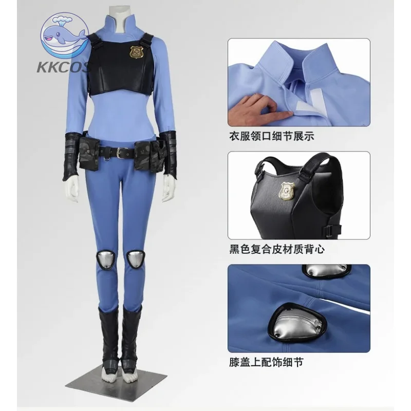 أنيمي Zootopiaa جودي الأرنب زي تأثيري هالوين ملابس للحفلات تمويه الكرتون حديقة الحيوان الملابس السراويل سترة للنساء KKCos #1