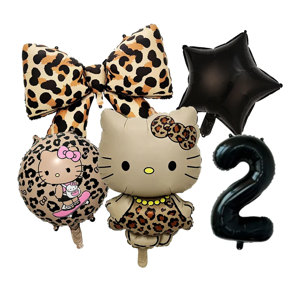 Cartoon Hello Kitty Themen-Tier-Zahlen-Folienballon-Set Kinder Geburtstag Konfetti Party Deko Zubehör Baby-Shower Spielzeug Geschenke – Detail 14