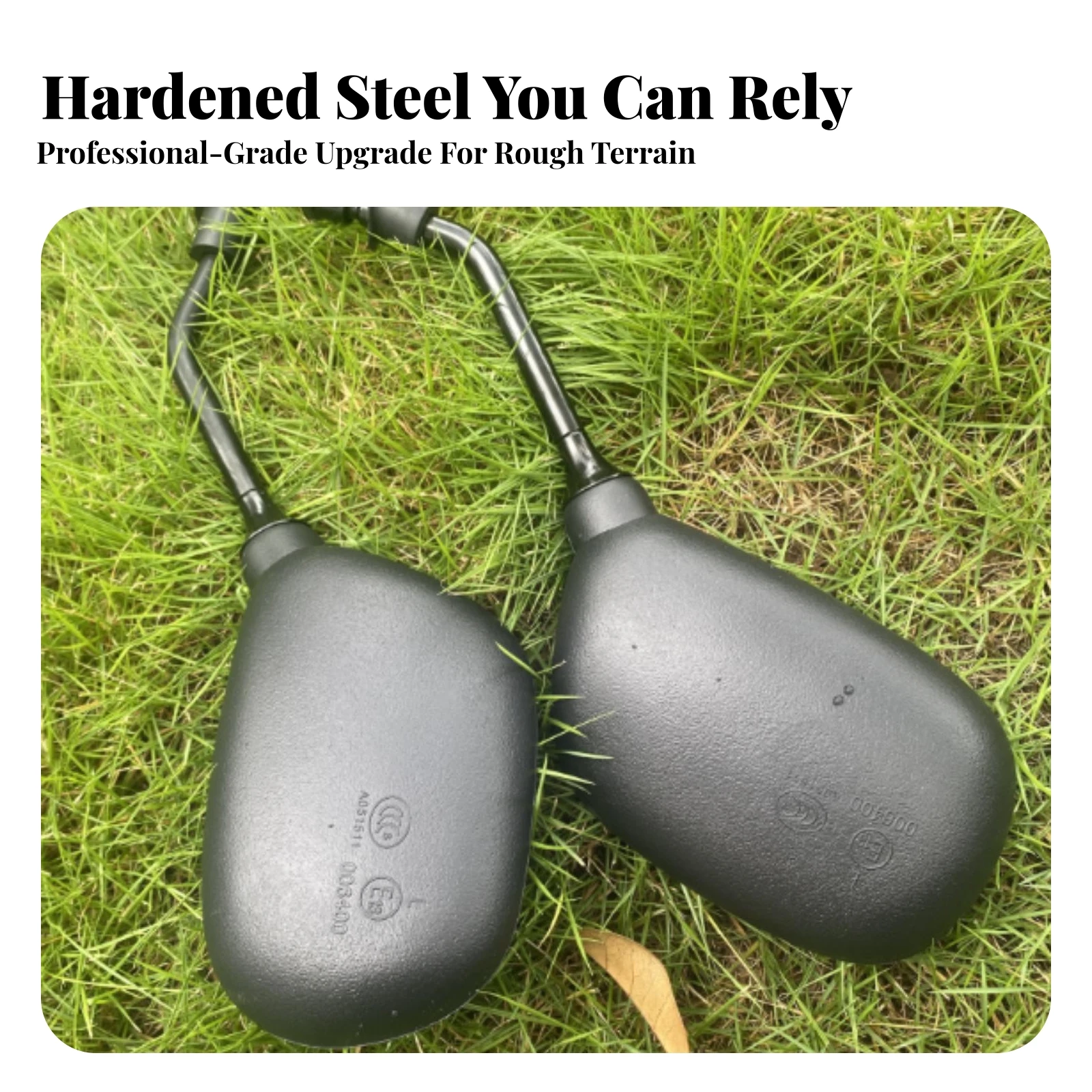 Rearview Mirror Assembly Stylish Oval Mirror with Mounting Clamps Side View Mirrors Sturdy UTV Mirrors Convex for ATVs