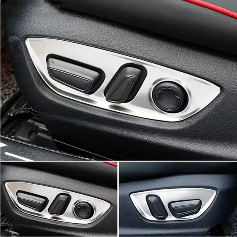 For Toyota Camry 70 XV70 2018 2019 2020 2021 2022 2023 Stainless Car Seat Adjustment Switch Knob Trim Cover Stickers Accessories