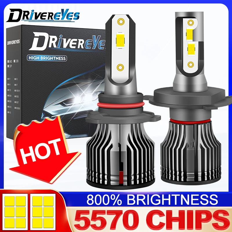 

D nneyes H7 LED 5570 CSP H1 H4 H8 H9 H11 Plug&Play 9005 9006 9012 HIR2 Лампы автомобильные противотуманные фары 4300K 8000K 6000K Мини-размер