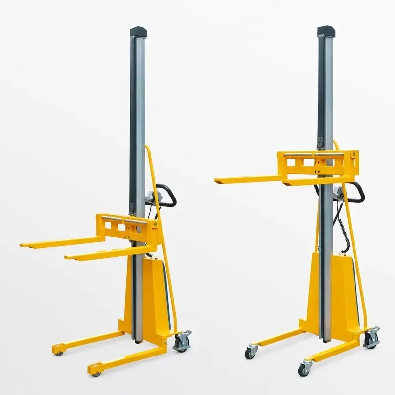 Mini Portable Electric Stacker Single Column Forklift Battery Lift for Loading Unloading Truck Warehouse Equipment