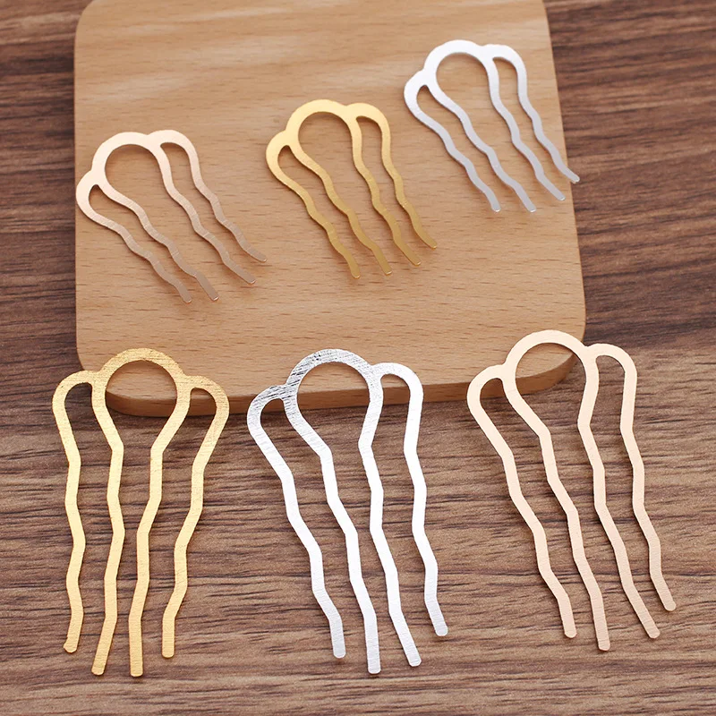 5pcs DIY Alloy Hair Comb Hairpin Hair Sticks Pins Base Bridal Headwear for Women Wedding Hair Jewelry Making Accessories