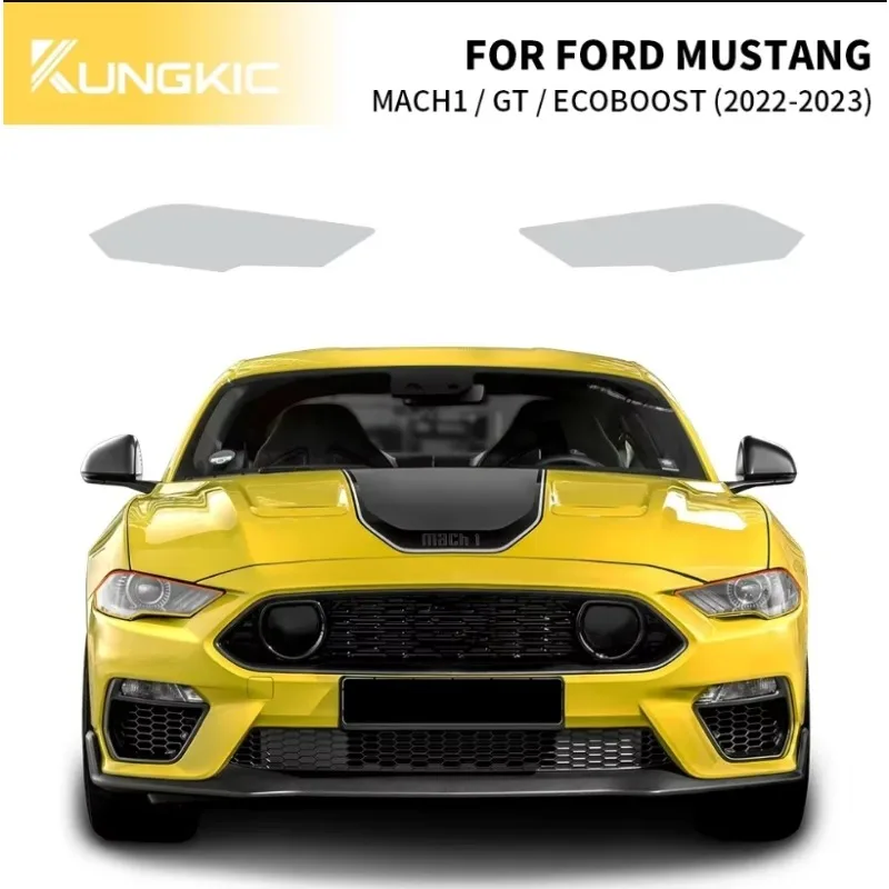 TPU Pre Cut Sticker for Ford Mustang Mach 1 2022-2023 PPF Transparent Clear Headlight Rearview Mirror Car Paint Protection Film