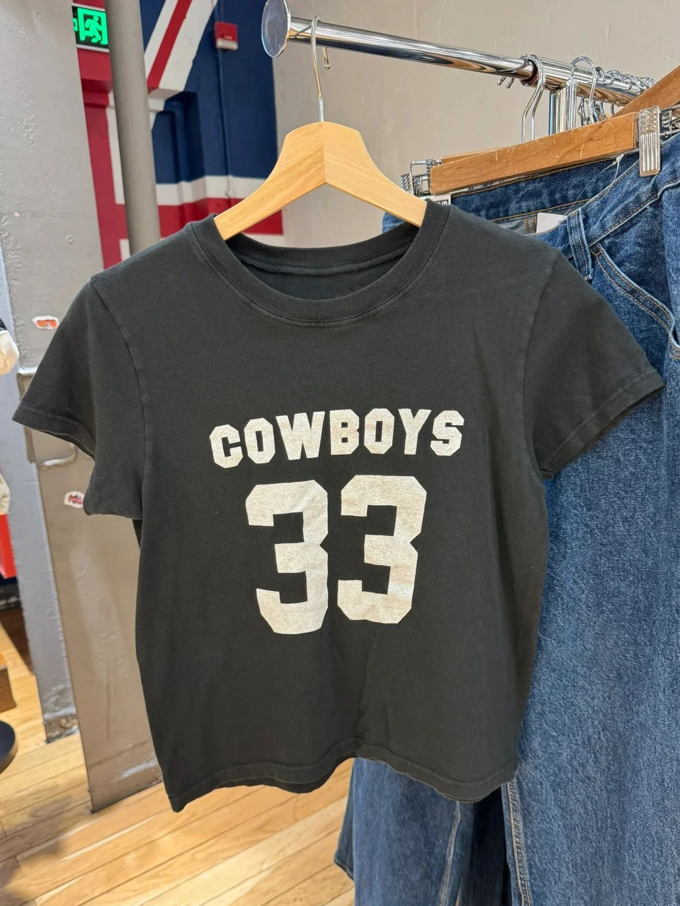 Cowboys 33 Vintage T-Shirt Women Summer Black Round Neck Cotton Short Sleeve Tees Female Streetwear Casual Rock T-shirts Y2k