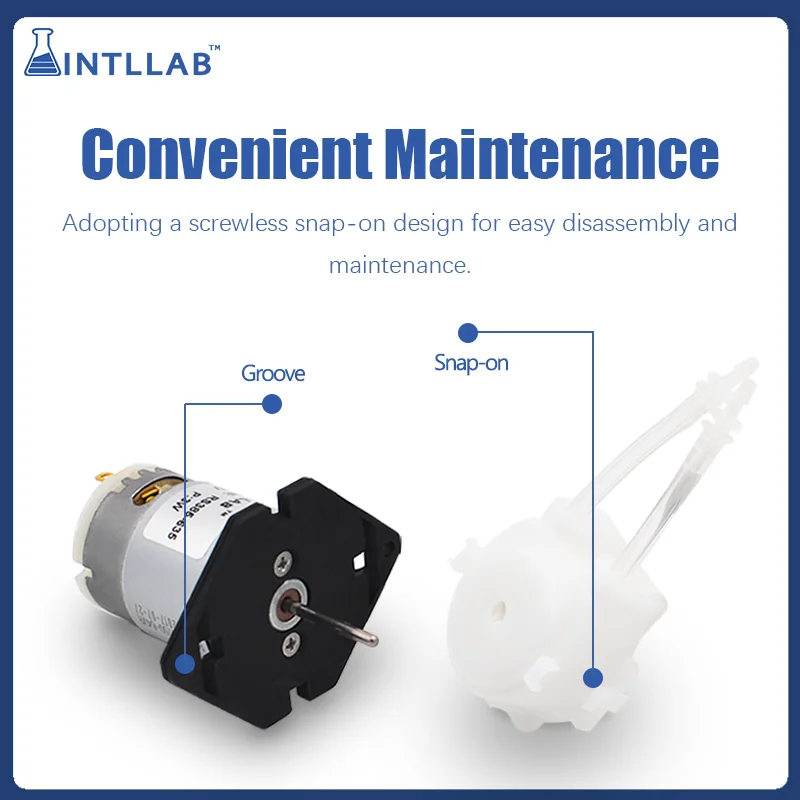 INTLLAB 12V DC DIY Peristalticปั๊มของเหลวปั๊มจ่ายยาPeristaltic PUMPสำหรับAquarium Lab Analytical