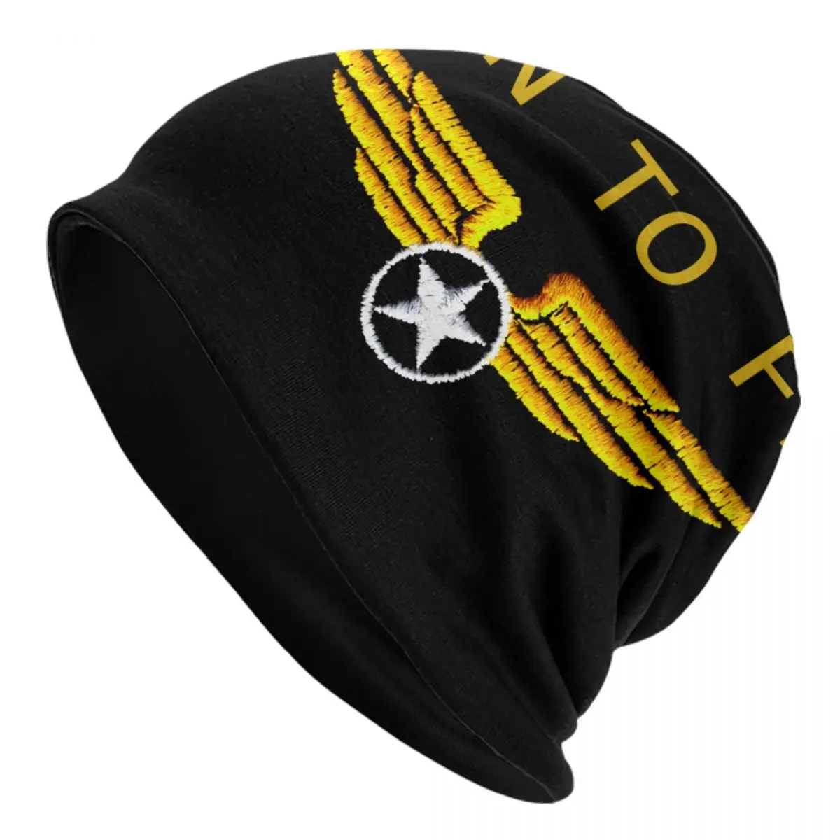 Gorro de aviador de vuelo Unisex, gorros de punto, gorros cálidos de invierno, Born To Fly, Unisex