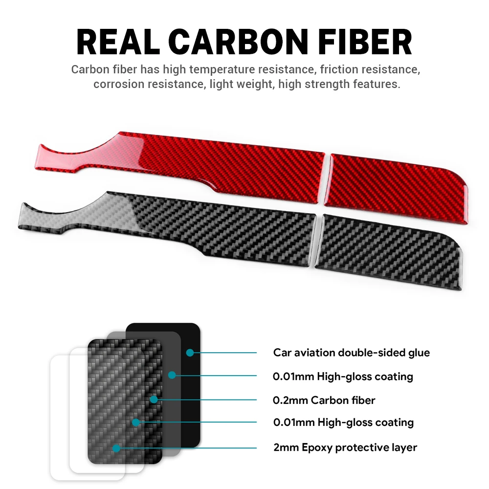 Real Soft Carbon Fiber Sticker For Seat Ibiza 6l 2003 2004 2005 2006 2007 2008 LHD Car Main Driver Strip Interior Accessories