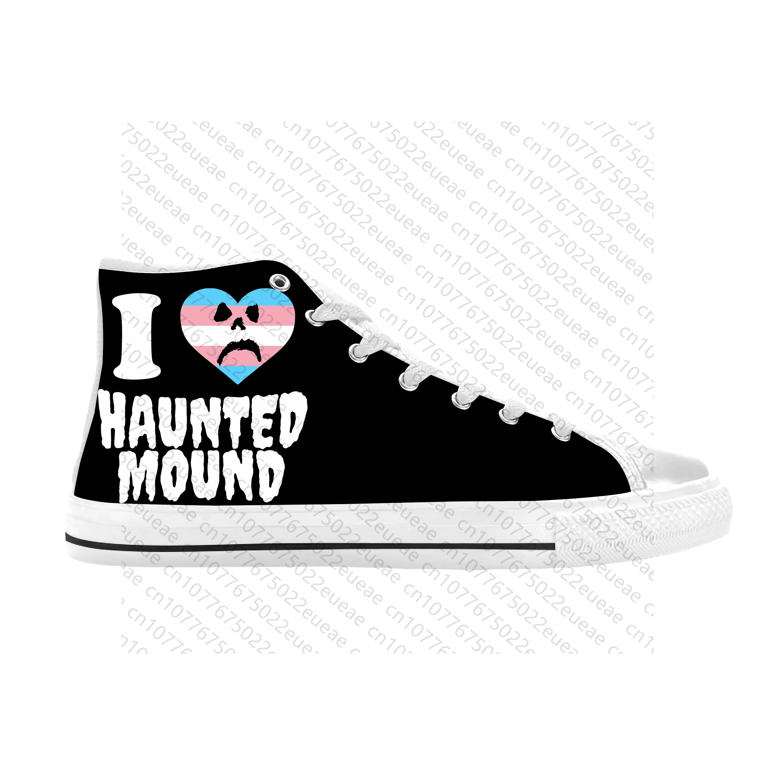 Baskets respirantes pour hommes et femmes, chaussures de gril décontractées, haut confortable, impression 3D, I Love Haunted Mound Coussins Horror, Halloween Funny