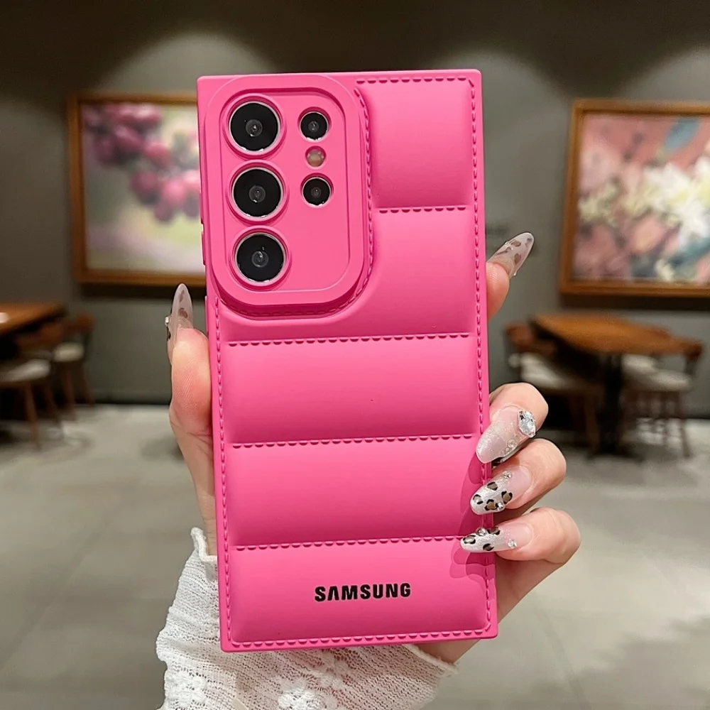 Original Soft Down Jackets Case For Samsung S26 S25 S24 S23 
