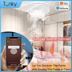 Tenky Tuya Smart WiFi Smoke Alarm Sensor Smoke & Carbon Monoxide Composite Home Fire Detector Smart Life APP Remote Control