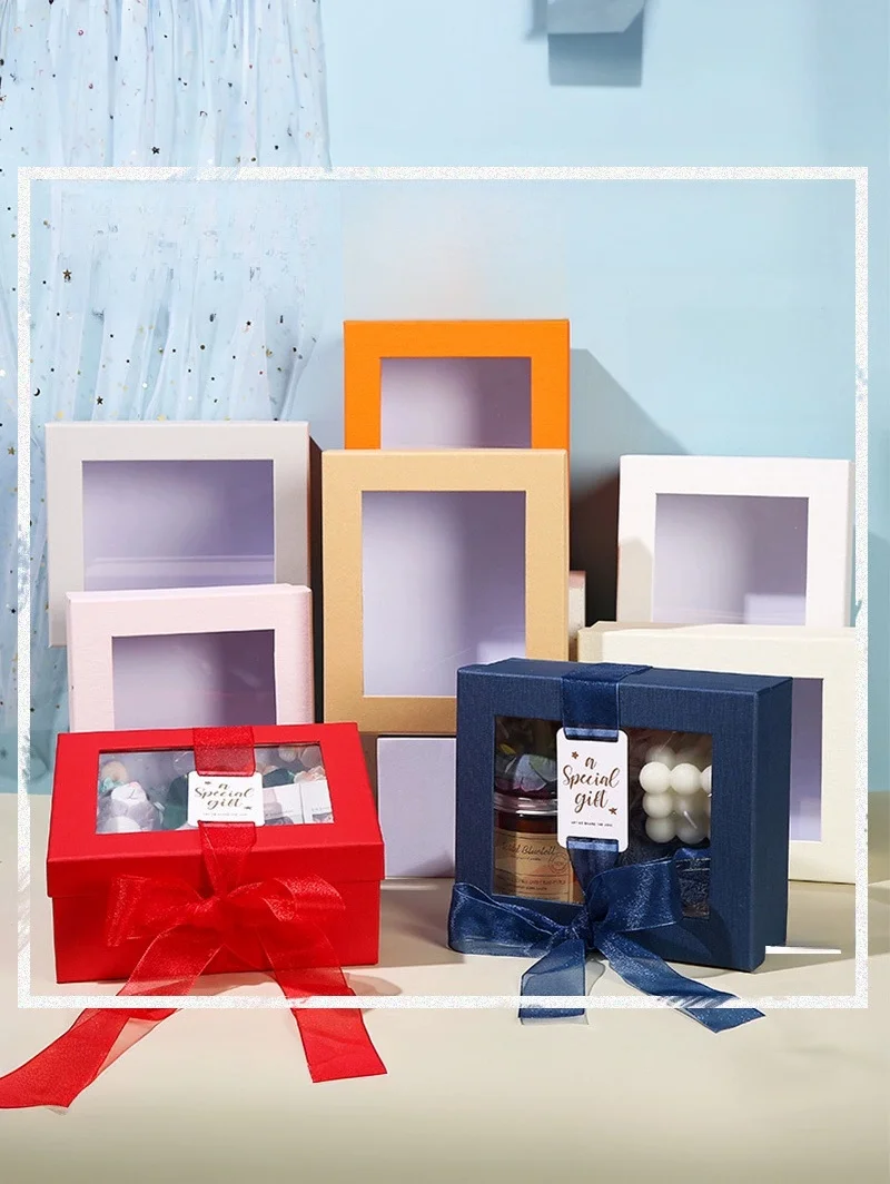 caixa-de-presente-retangular-com-janela-laranja-para-lembrancinhas-de-casamento-em-papel-kraft-vintage-transparente-caixa-vazia