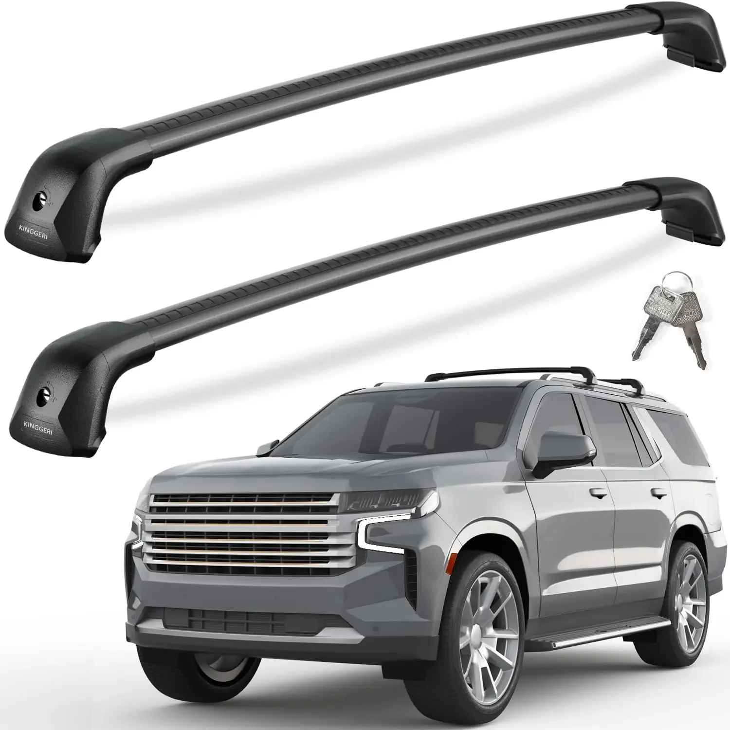 Roof Rack Cross Bars for 2021-2026 Chevy Tahoe & Suburban | GMC Yukon, Yukon XL, Cadillac Escalade ESV with Flush Side Rails, 33
