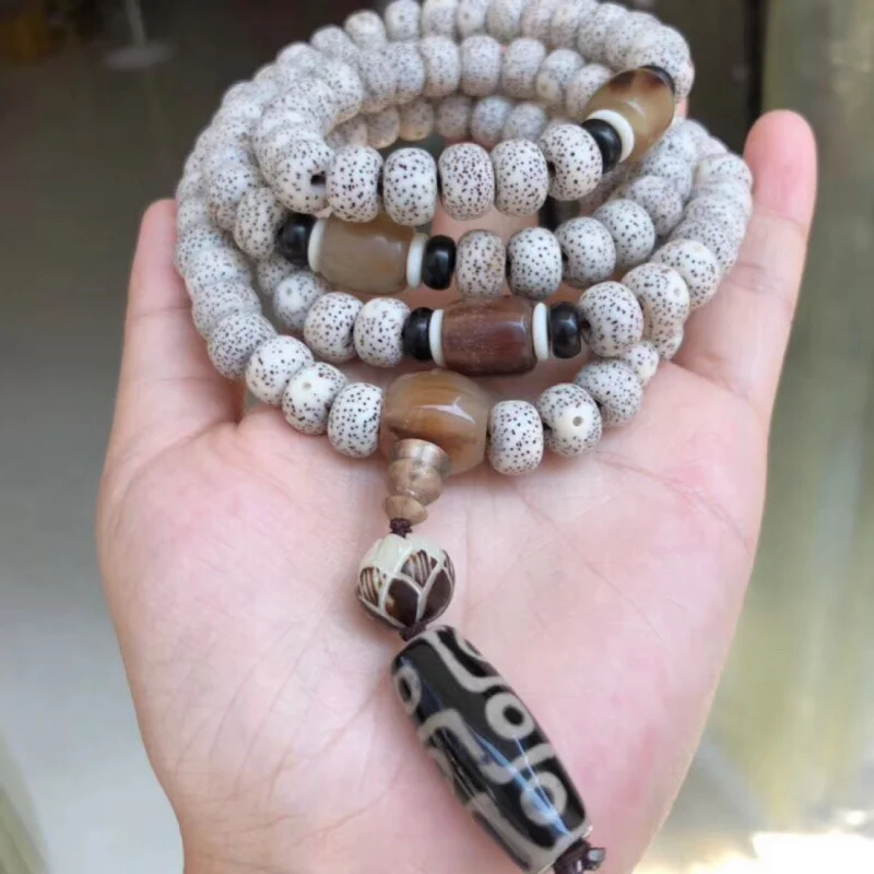 Sea ‎ The Southern New Year ‎ Star and Moon Bodhi Beads 108 Pieces ​ Buddha ‎ Beaded bracelet ‎ Paired with Ma ‎ Navy Bead ‎ B