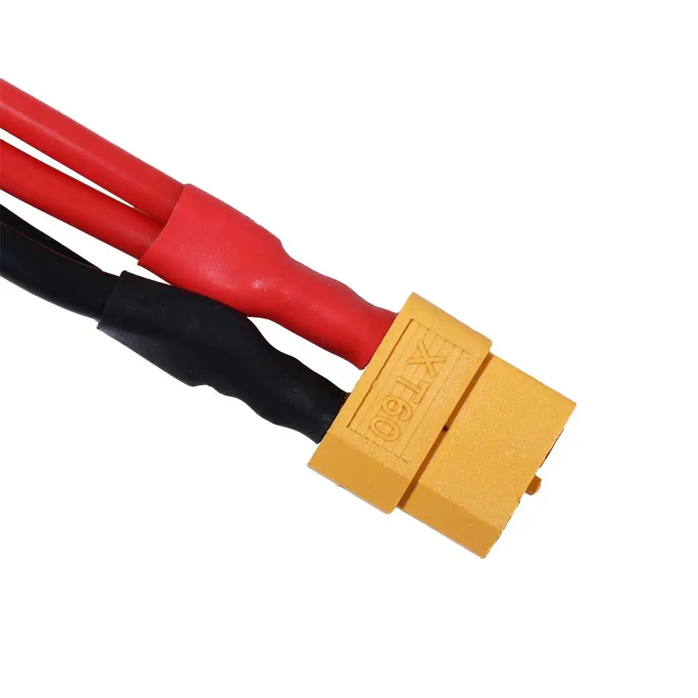 Two Male XT60 Female Y Splitter Wire Dual Extension Battery Connector Cable Power Cable Connector Wire Parallel Battery Cable