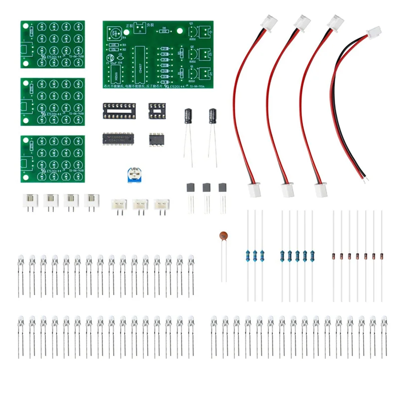 LED Water Flow Light Kit Cd4017and NE555 Flash Light Strobe Module Production Design