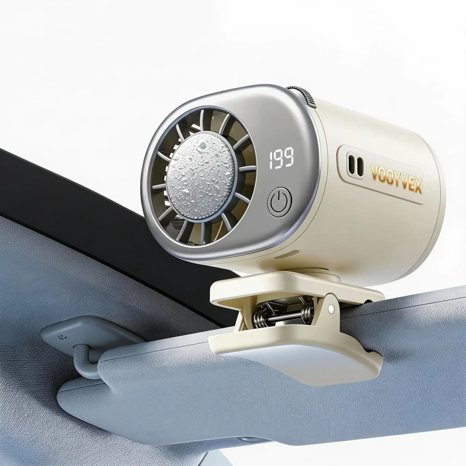 2026-car-clip-on-fan-air-conditioner-with-led-display-360°-rotation-stroller-mini-clip-fan-portable-personal-clip-on-air-condi