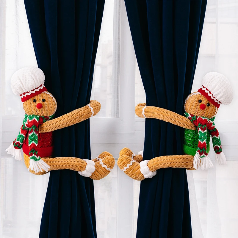 Gingerbread Man Christmas Tree Topper Decorations,Unique Funny Xmas Plush Stuffed Gingerbread Hugger Decor For Christmas Tree Wi